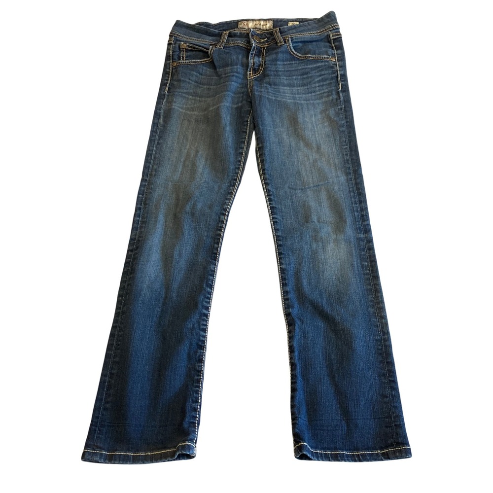 BKE Addison Crop Jeans Womens 26 (26x27.5) Medium Wash Straight Leg Stretch